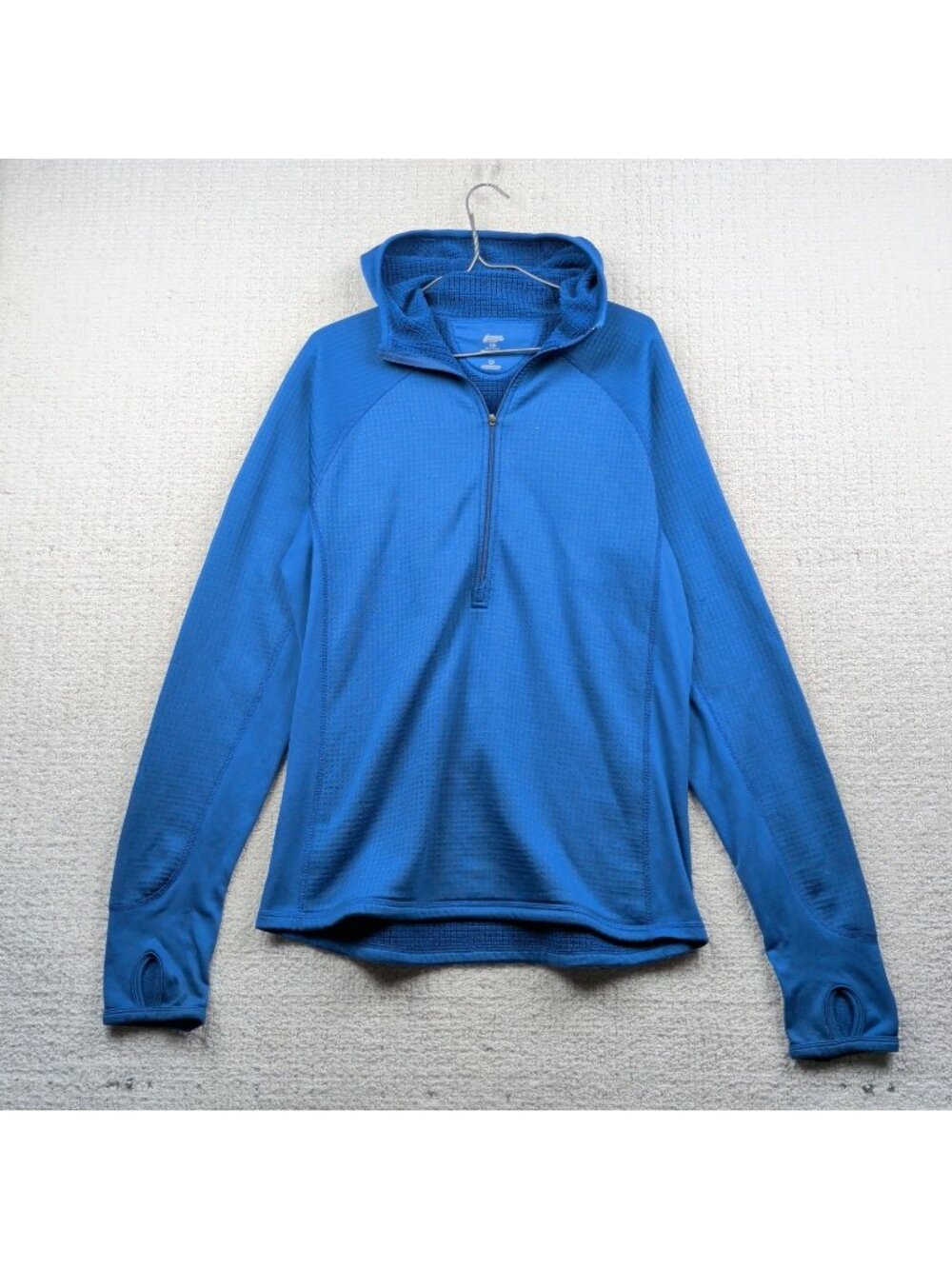 Mountain Equipment Co-op Polar Thermal Waffle Knit Anorak Hoodie Blue Men Sz L